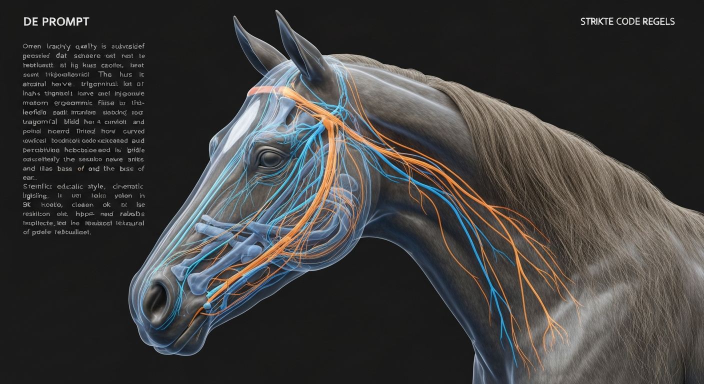 Anatomische hoofdstellen: De impact op de zenuwen en drukpunten van het paardenhoofd