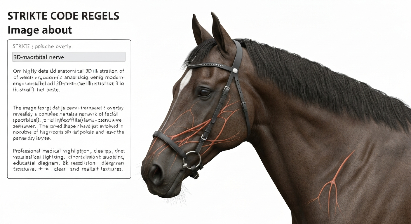 Anatomische hoofdstellen: waarom de vorm van de neusriem cruciaal is voor de zenuwbanen van je paard