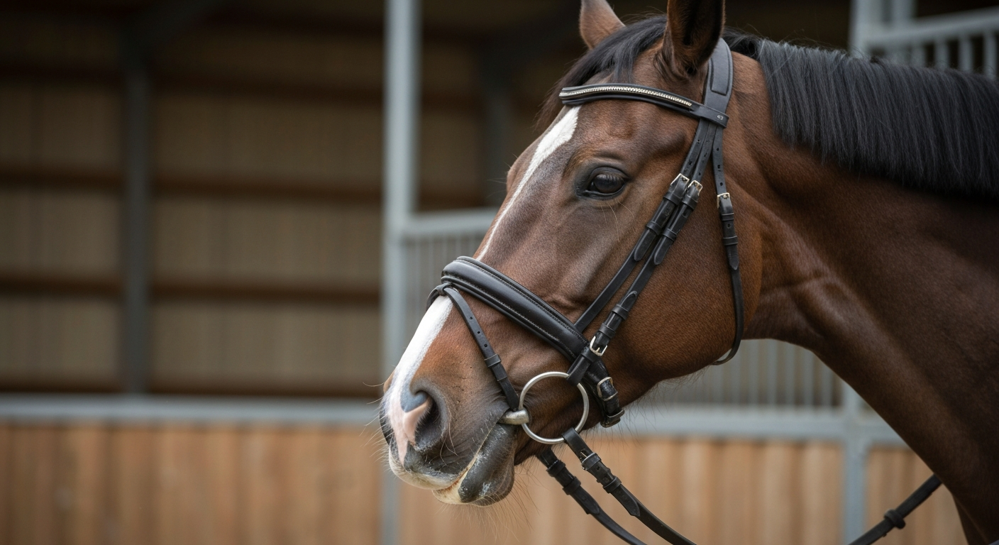 De invloed van een anatomisch hoofdstel op de rust in de aanleuning bij een bitgevoelig paard