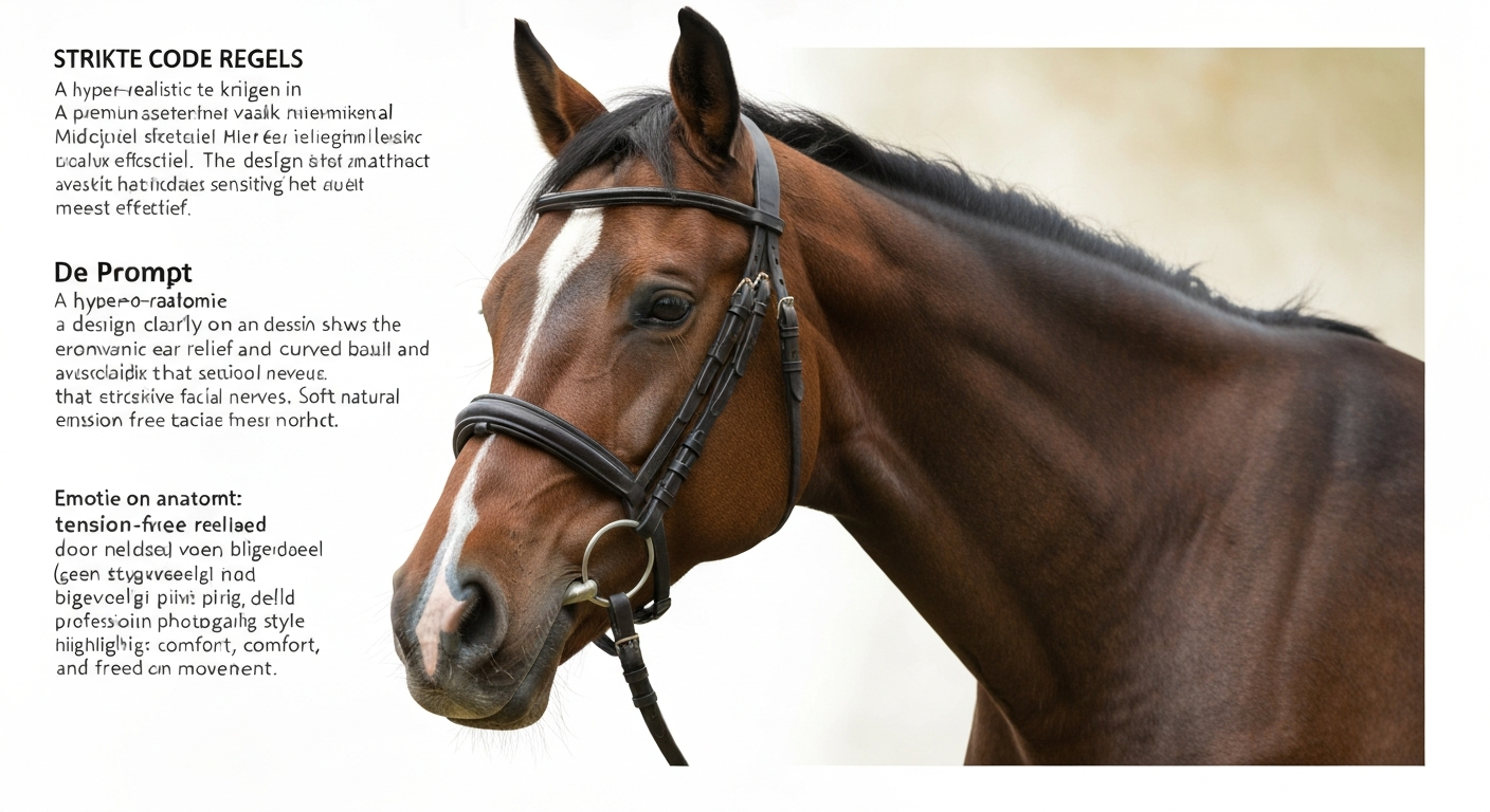 De voordelen van een anatomisch hoofdstel bij een bitgevoelig paard