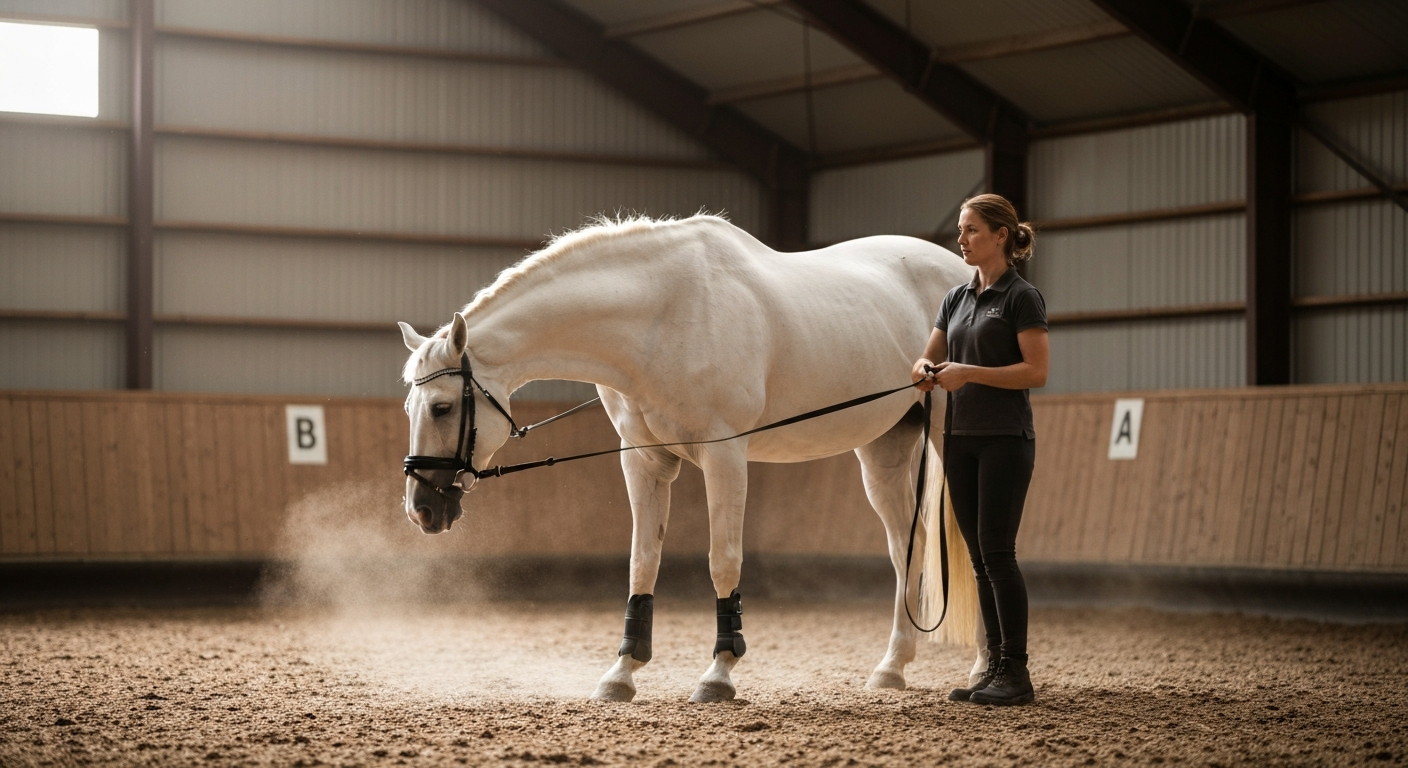 Hoe je met grondwerk en stretching de spieropbouw van een paard achter de teugel effectief traint