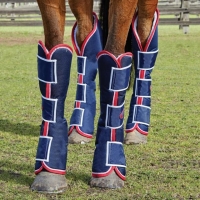 WEATHERBEETA WIDE TAB LONG TRAVEL BOOTS RED/NAVY