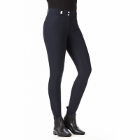 Rijbroek -Monaco Crystal- Style highwaist silicoon zitvlak navy