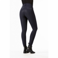 Rijbroek -Monaco Crystal- Style highwaist silicoon zitvlak navy