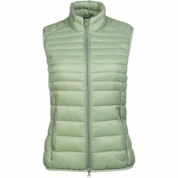 Donsbodywarmer -Lena-Pistache + Gratis borduren