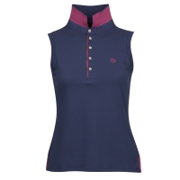 DUBLIN SALLY SLEEVELESS CLASSIC PIQUE POLO BLUEBERRY NAVY