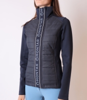 Montar Emma Viv logo tape hybrid jacket black, plum of navy