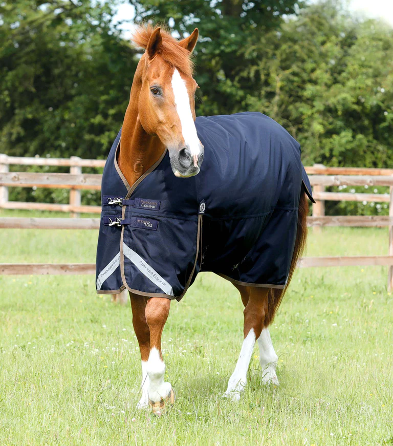 Premier equine Titan 100g Original Turnout Rug navy