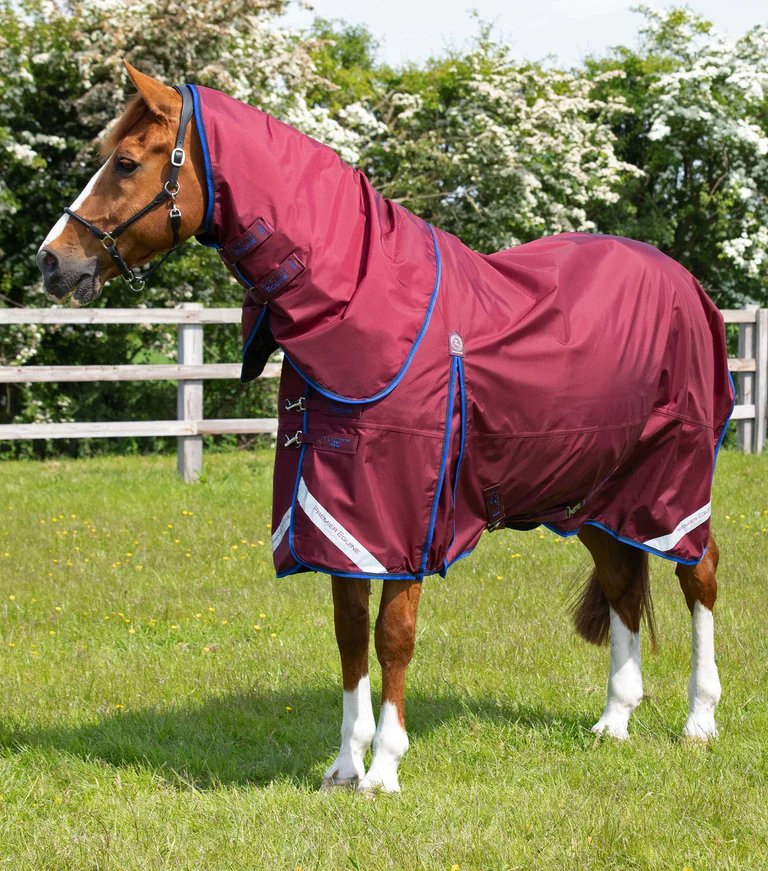 Premier equine Buster 40g Turnout Rug with Classic Neck Cover-burgundy-hals afneembaar