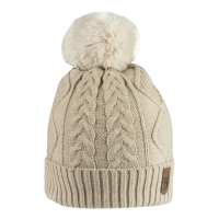 GEBREIDE MUTS TAUPE