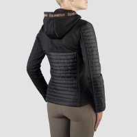 EQUESTRIAN PRO PUFFER VEST MAGNIFICENT ZWART/ROSE