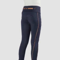 RIJLEGGING YUKI BLAUW/ROSE