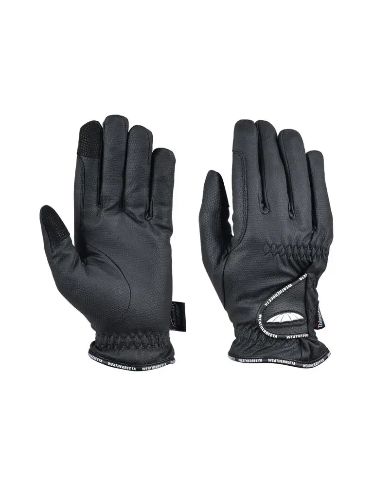 WEATHERBEETA HEAT-TEC RIDING GLOVES BLACK