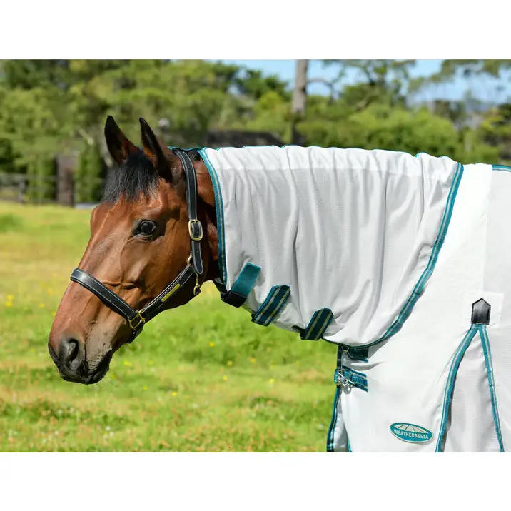 WEATHERBEETA COMFITEC ZEPHYR PLUS MESH COMBO NECK SILVER/TEAL GREEN/STONE