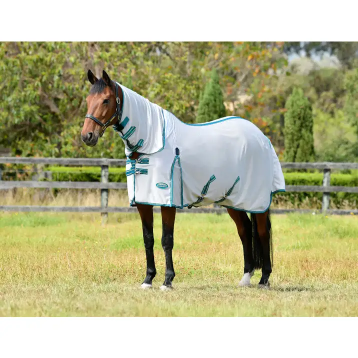 WEATHERBEETA COMFITEC ZEPHYR PLUS MESH COMBO NECK SILVER/TEAL GREEN/STONE