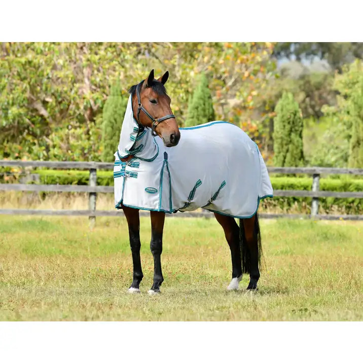 WEATHERBEETA COMFITEC ZEPHYR PLUS MESH COMBO NECK SILVER/TEAL GREEN/STONE
