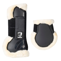 PVC beenbeschermers met bont , set van 4