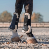 PVC beenbeschermers met bont , set van 4