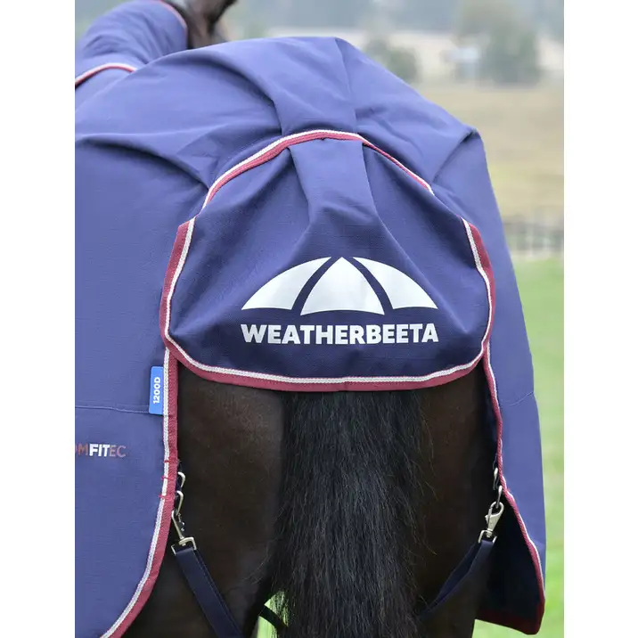 WEATHERBEETA COMFITEC ESSENTIAL TURNOUT DETACH-A -NECK 220G NAVY/BURGUNDY