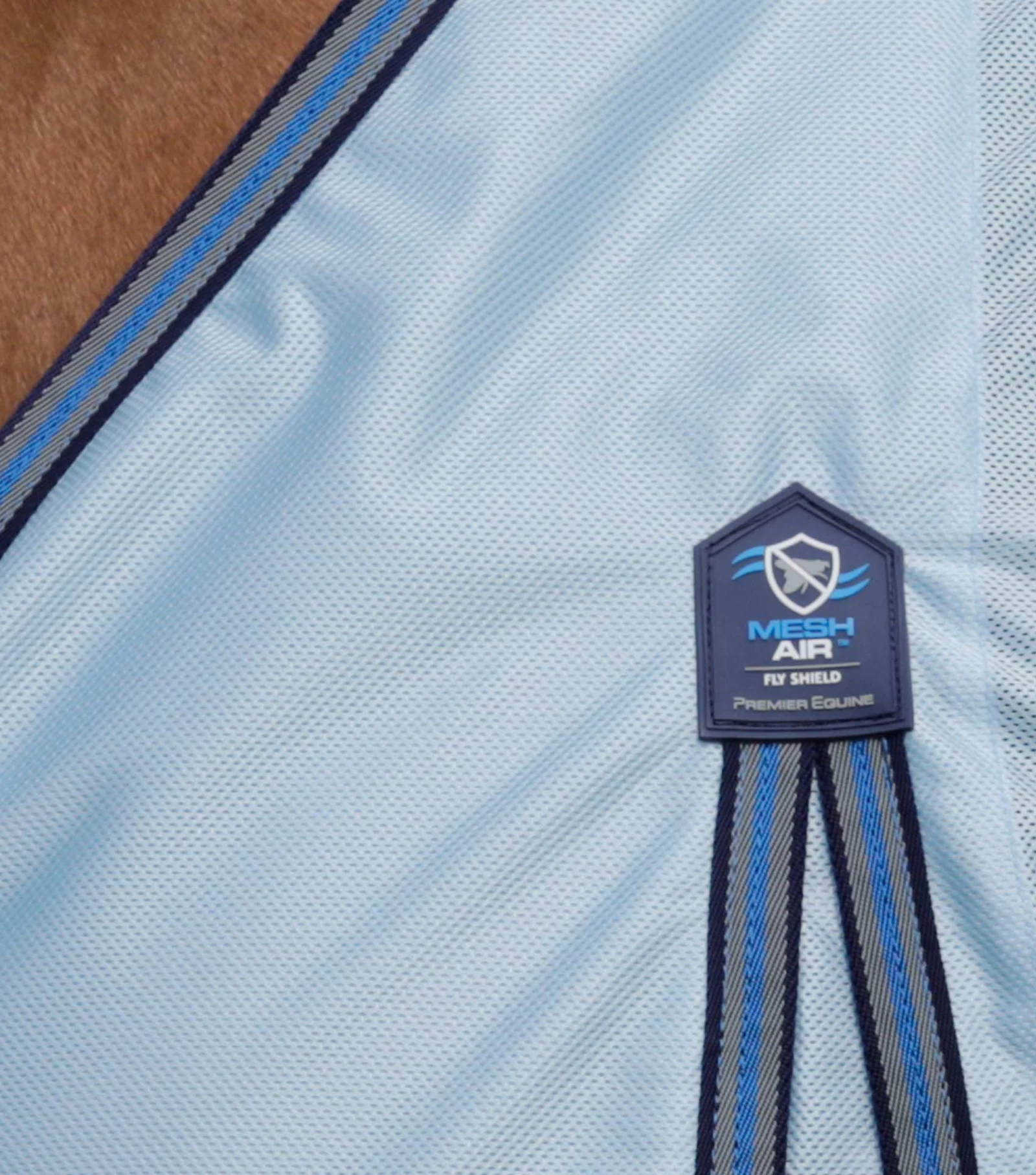PE Mesh Air Fly Rug with Surcingles Blue